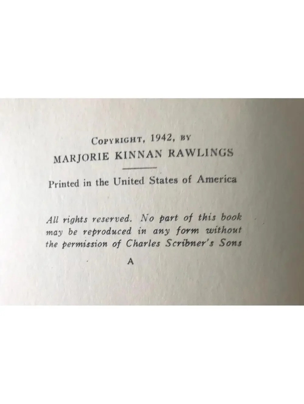 Cross Creek Cookery Cookbook, Marjorie Kinnan Rawlings, 1942 First Edition